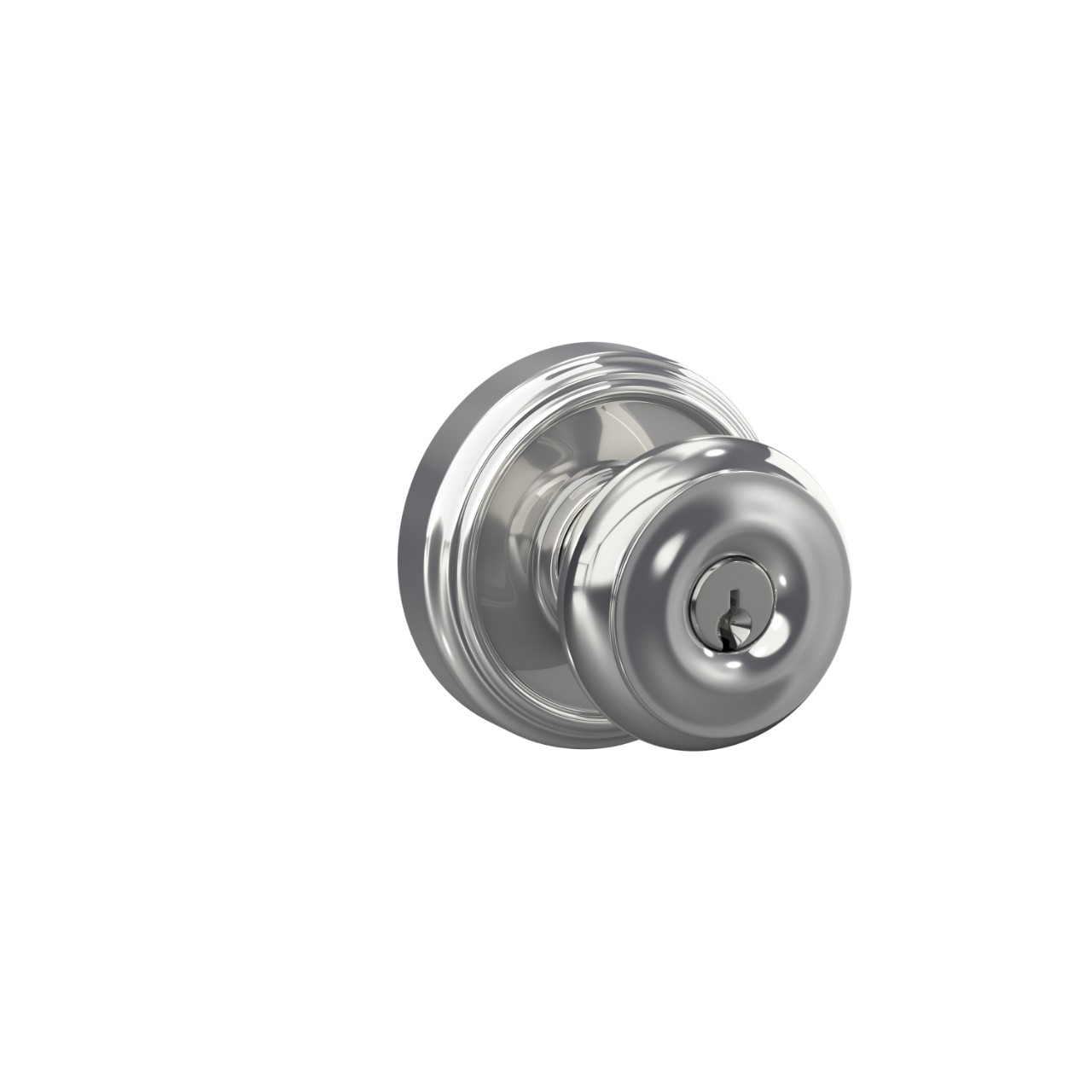 Georgian Knob Keyed Entry Lock with Indy Trim
