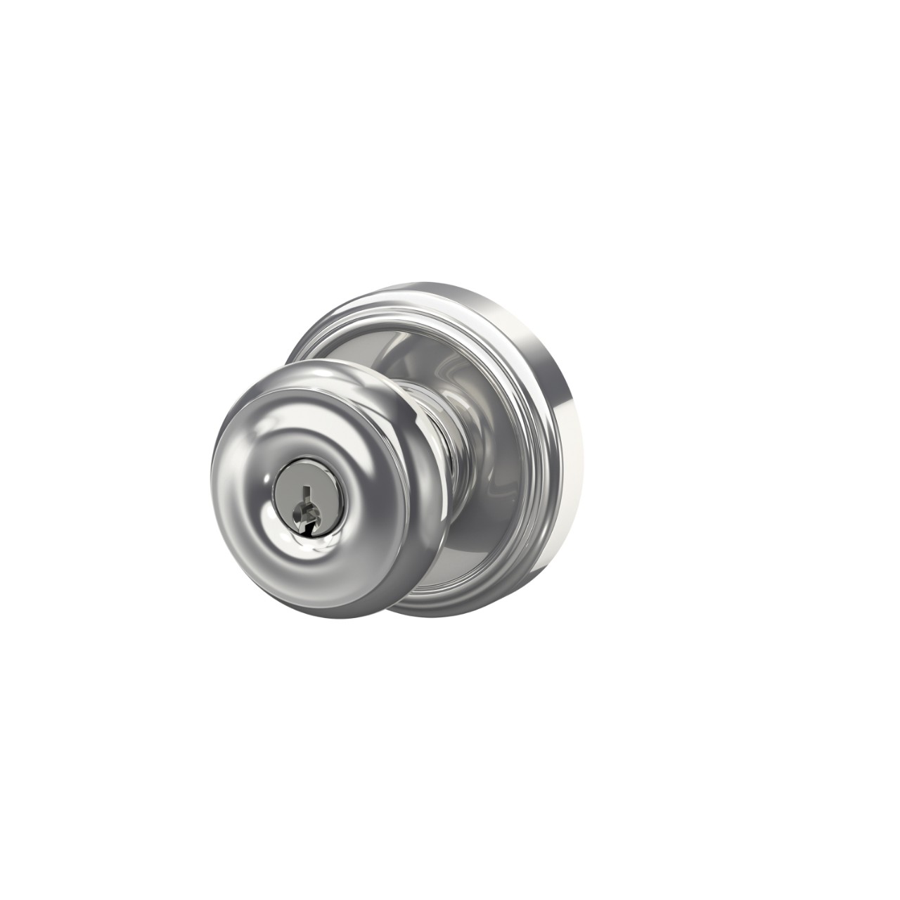 Georgian Knob Keyed Entry Lock with Indy Trim