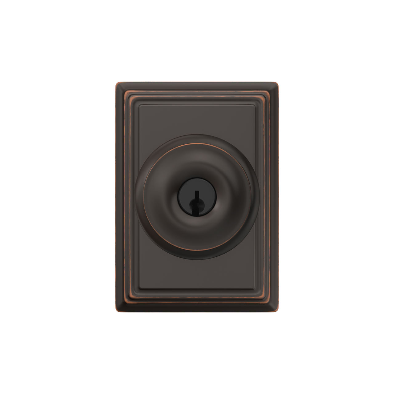 Georgian Knob Keyed Entry Lock with Addison Trim