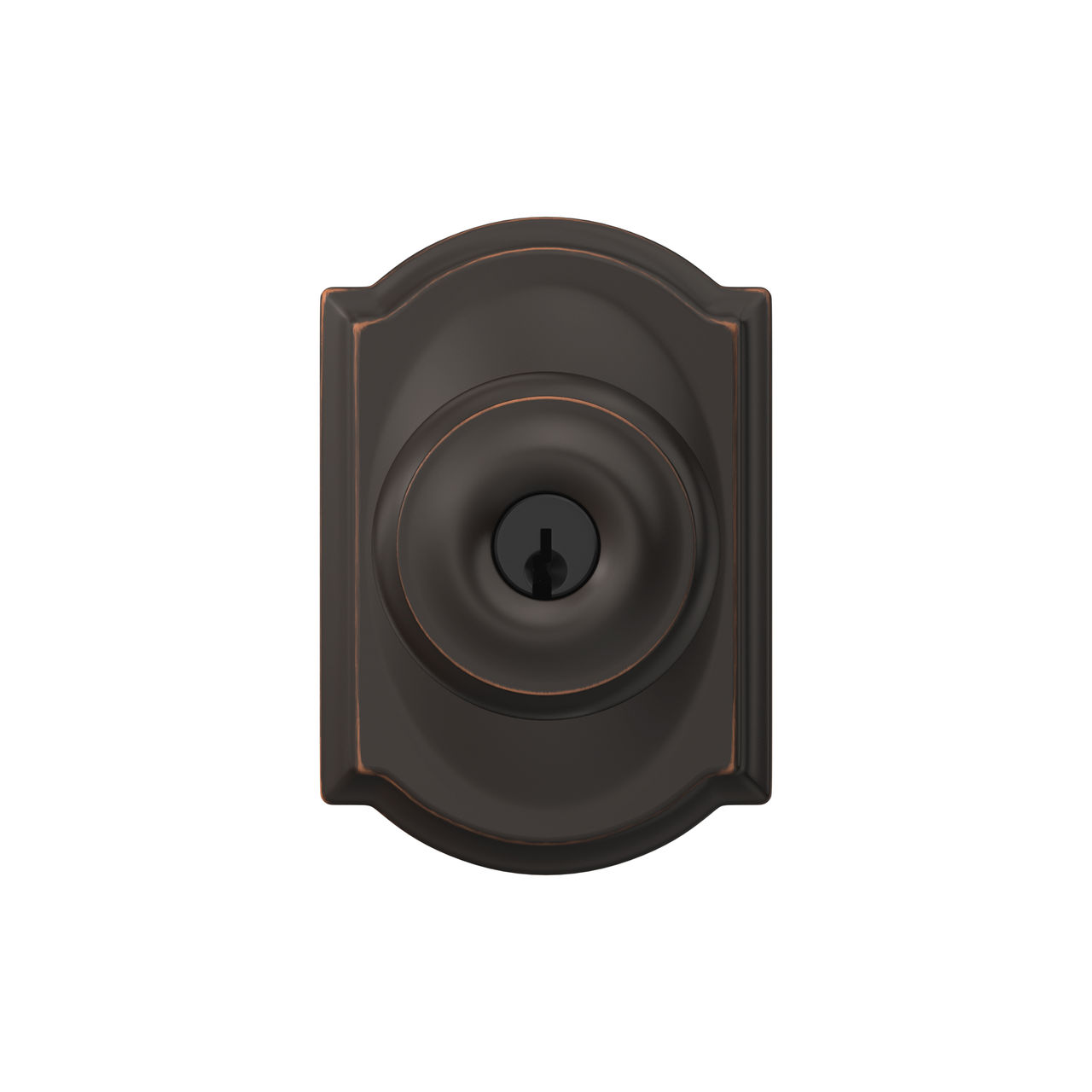 Georgian Knob Keyed Entry Lock with Camelot Trim