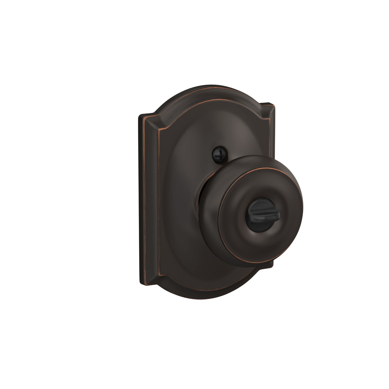 Georgian Knob Keyed Entry Lock with Camelot Trim