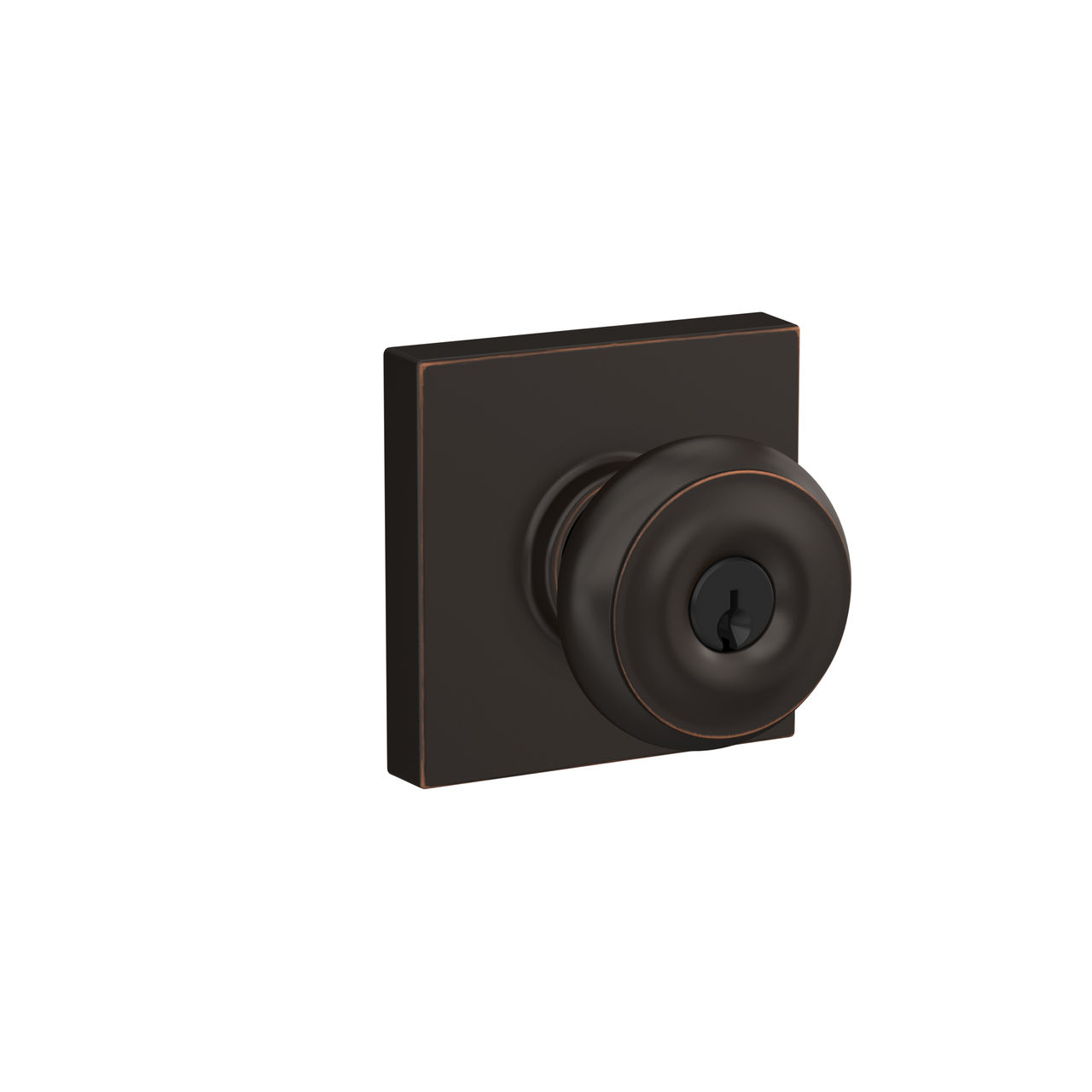 Georgian Knob Keyed Entry Lock with Collins Trim
