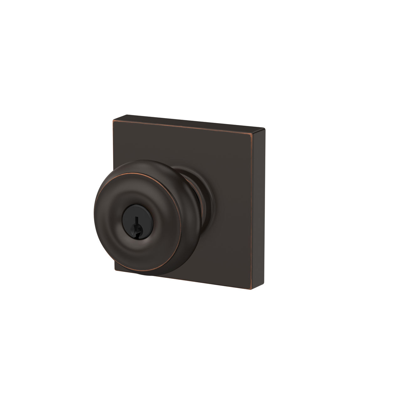 Georgian Knob Keyed Entry Lock with Collins Trim