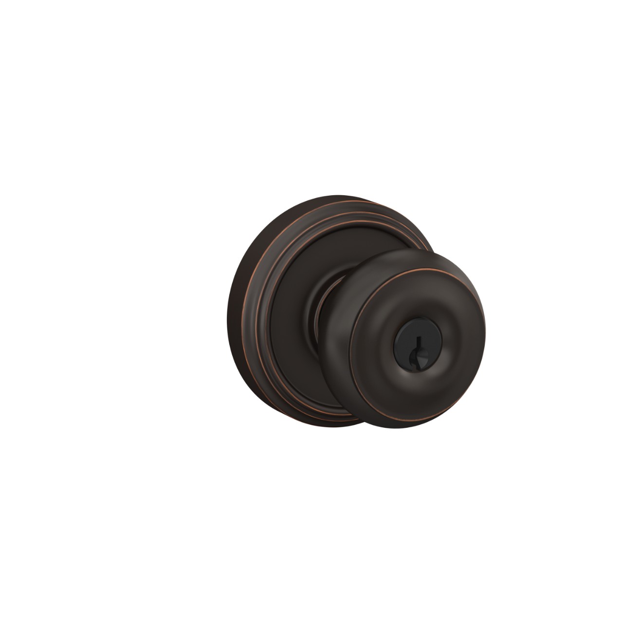 Georgian Knob Keyed Entry Lock with Indy Trim