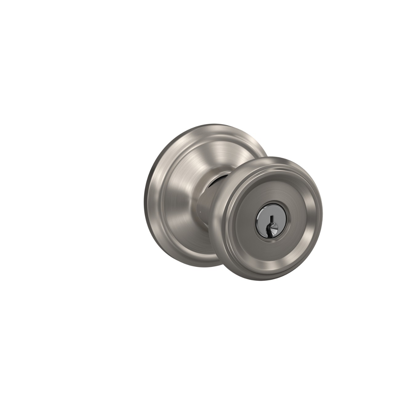 Offerman Knob with Georgian Trim Keyed Entry Lock
