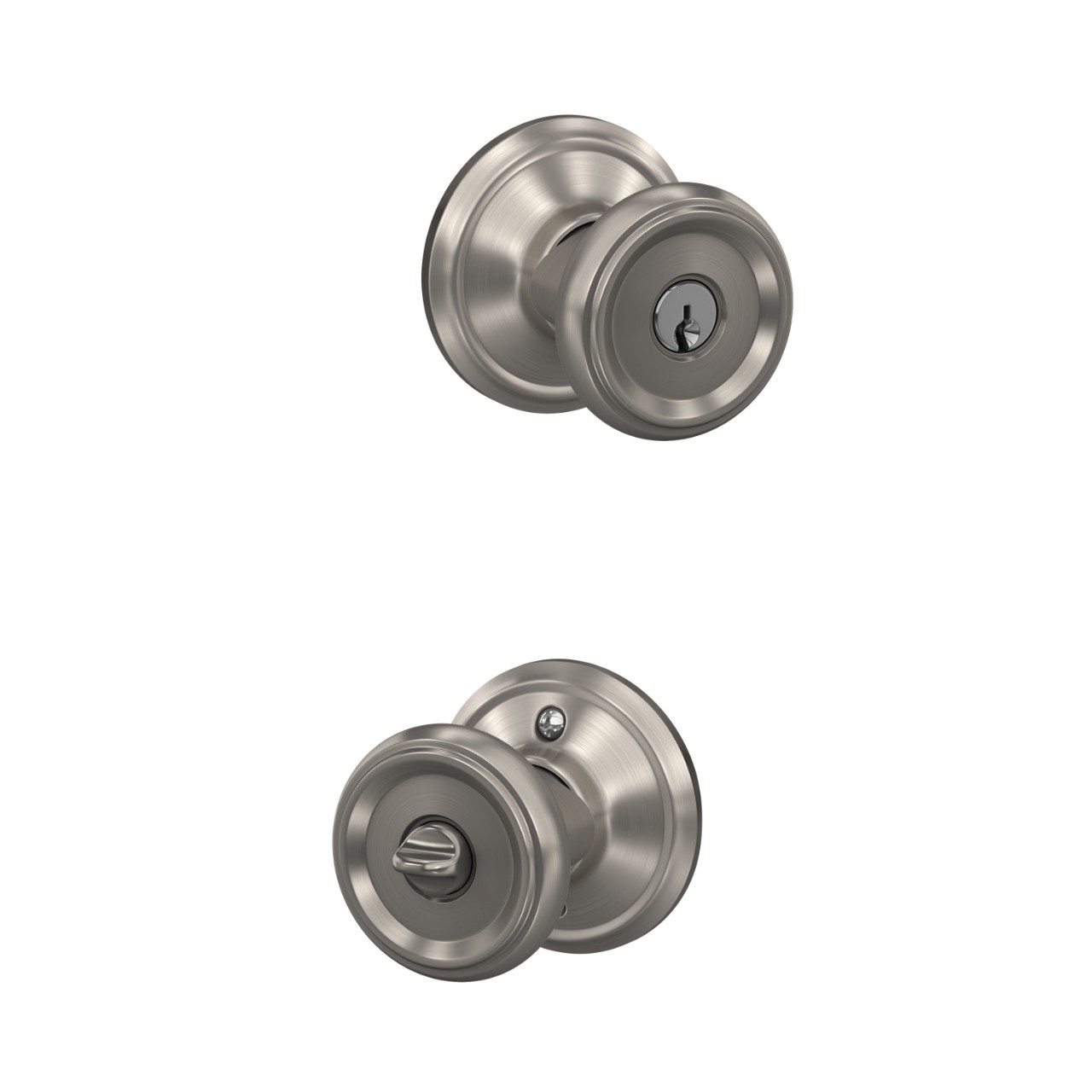 Offerman Knob with Georgian Trim Keyed Entry Lock