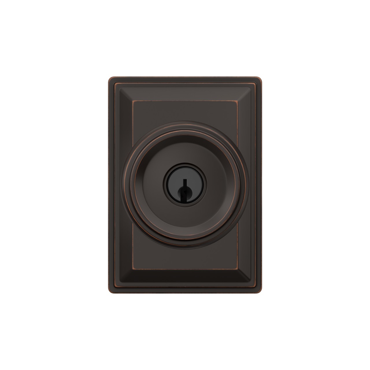 Offerman Knob with Grandville Trim Keyed Entry Lock