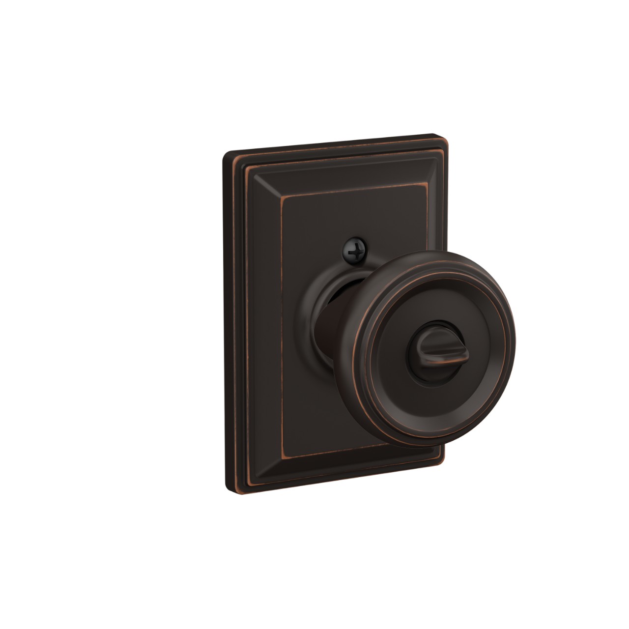Offerman Knob with Grandville Trim Keyed Entry Lock
