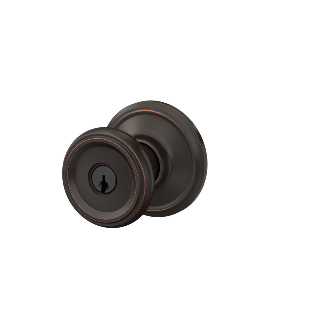 Offerman Knob with Georgian Trim Keyed Entry Lock