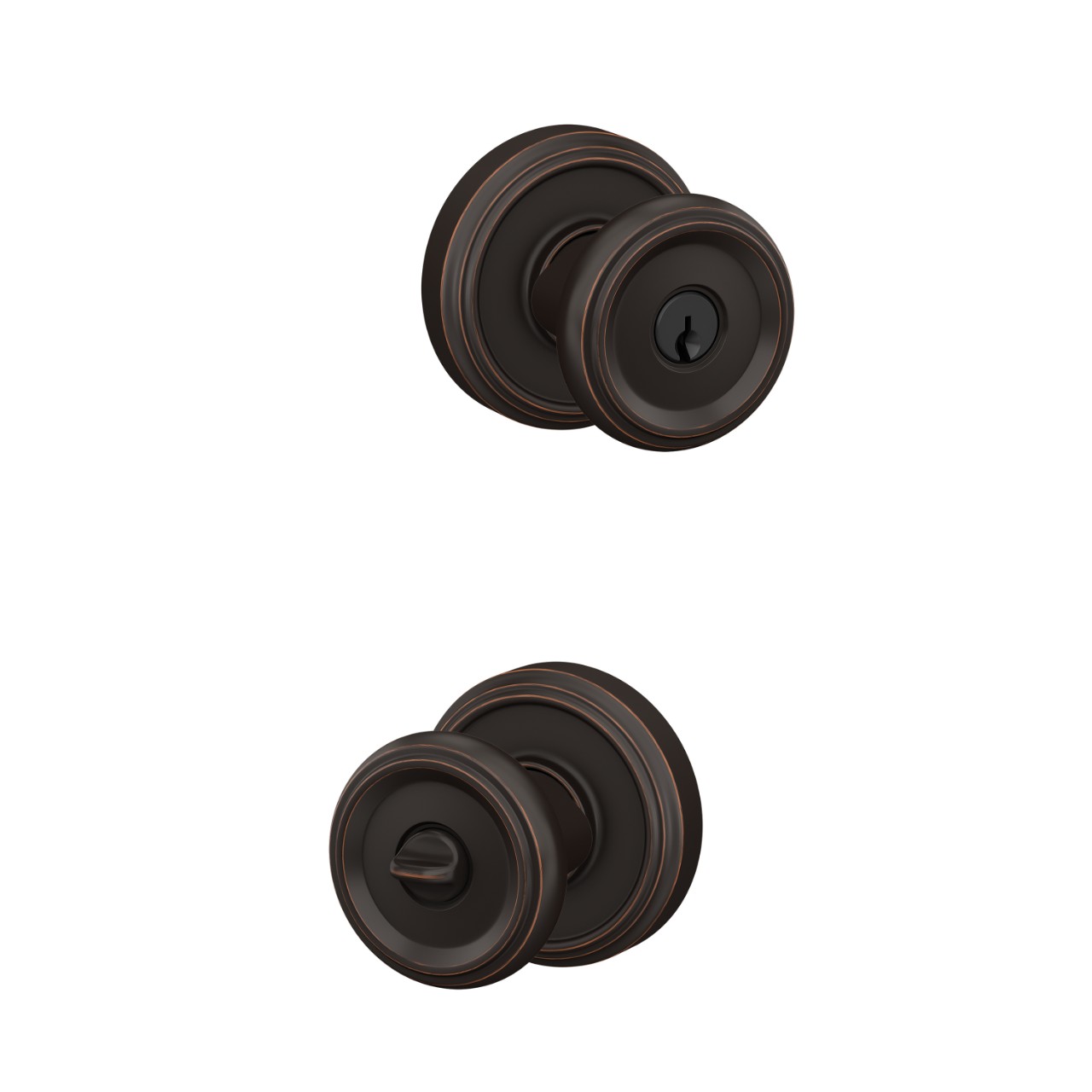 Offerman Knob Keyed Entry Lock with Indy Trim