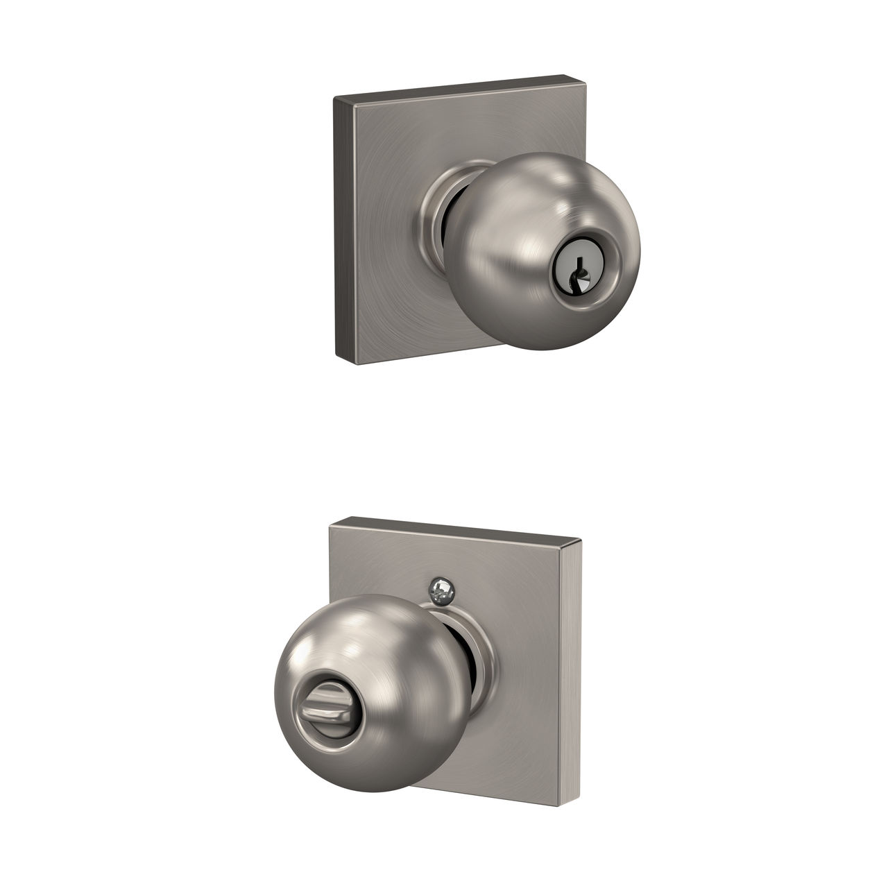 Orbit Knob Keyed Entry lock with Collins Trim