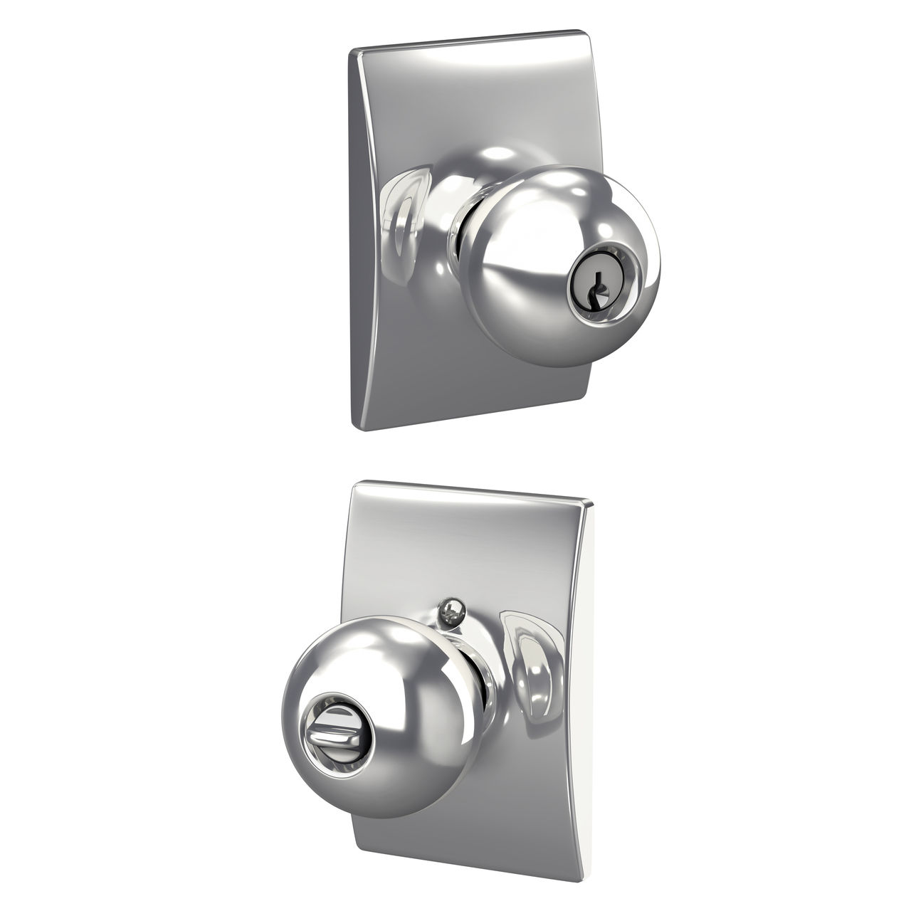 Orbit Knob Keyed Entry Lock with Century Trim