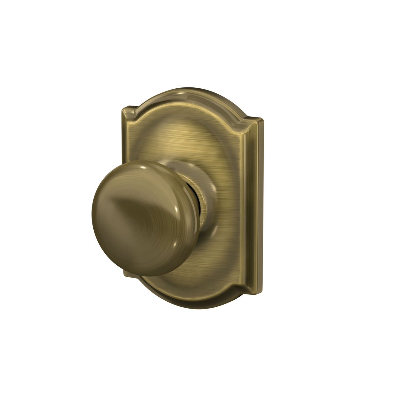Plymouth Knob Hall & Closet Lock with Camelot Trim
