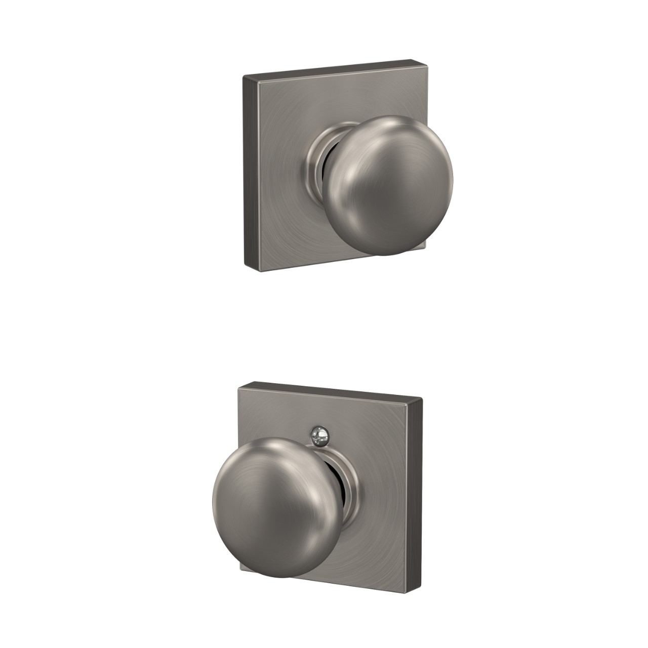 Plymouth Knob Hall & Closet Lock with Collins Trim