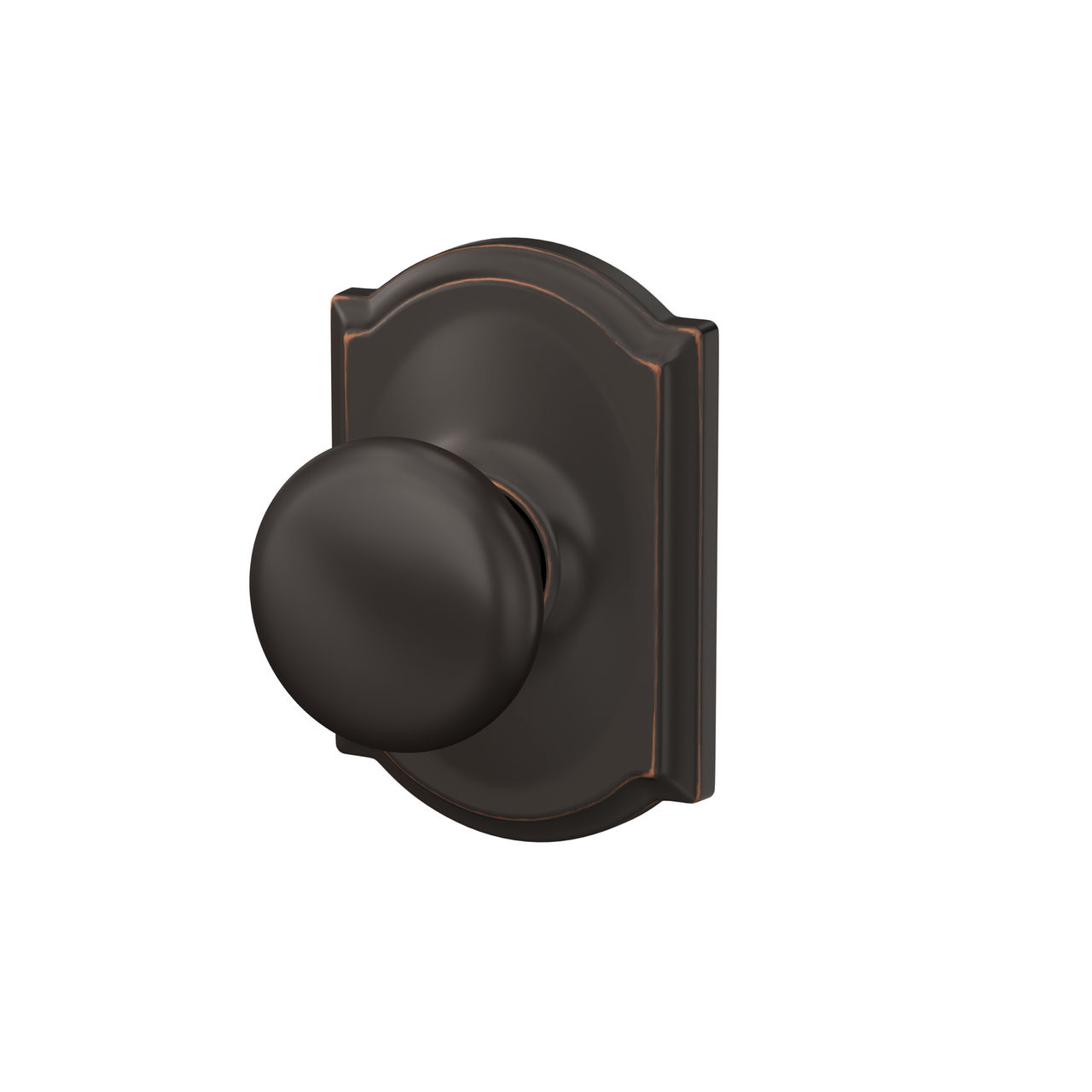Plymouth Knob Hall & Closet Lock with Camelot Trim