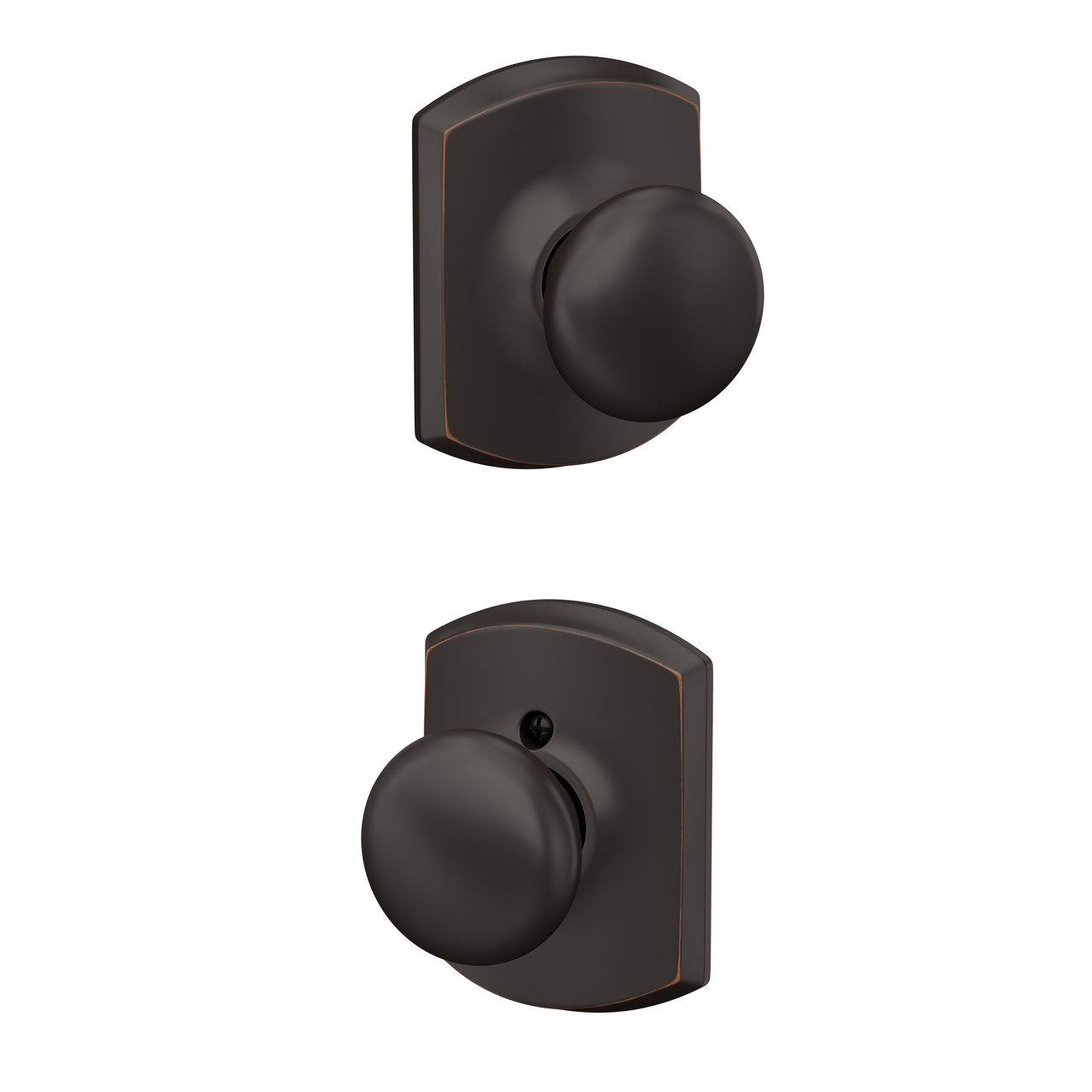 Plymouth Knob Hall & Closet Lock with Greenwich Trim