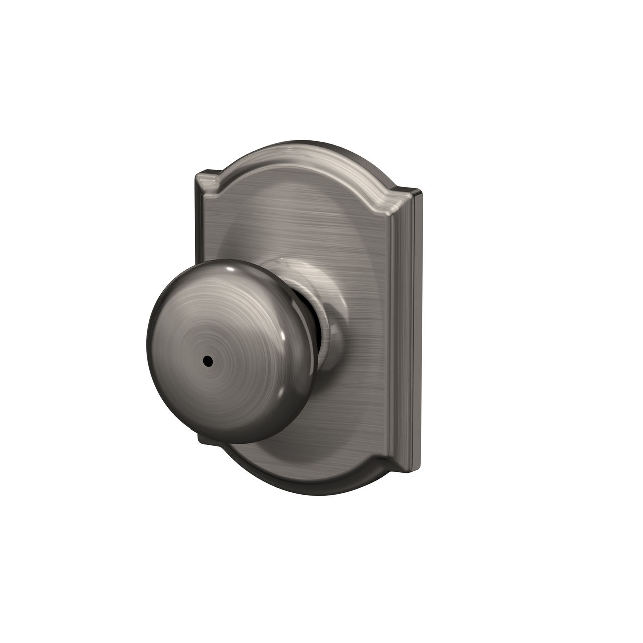 Plymouth Knob Bed & Bath Lock with Camelot Trim