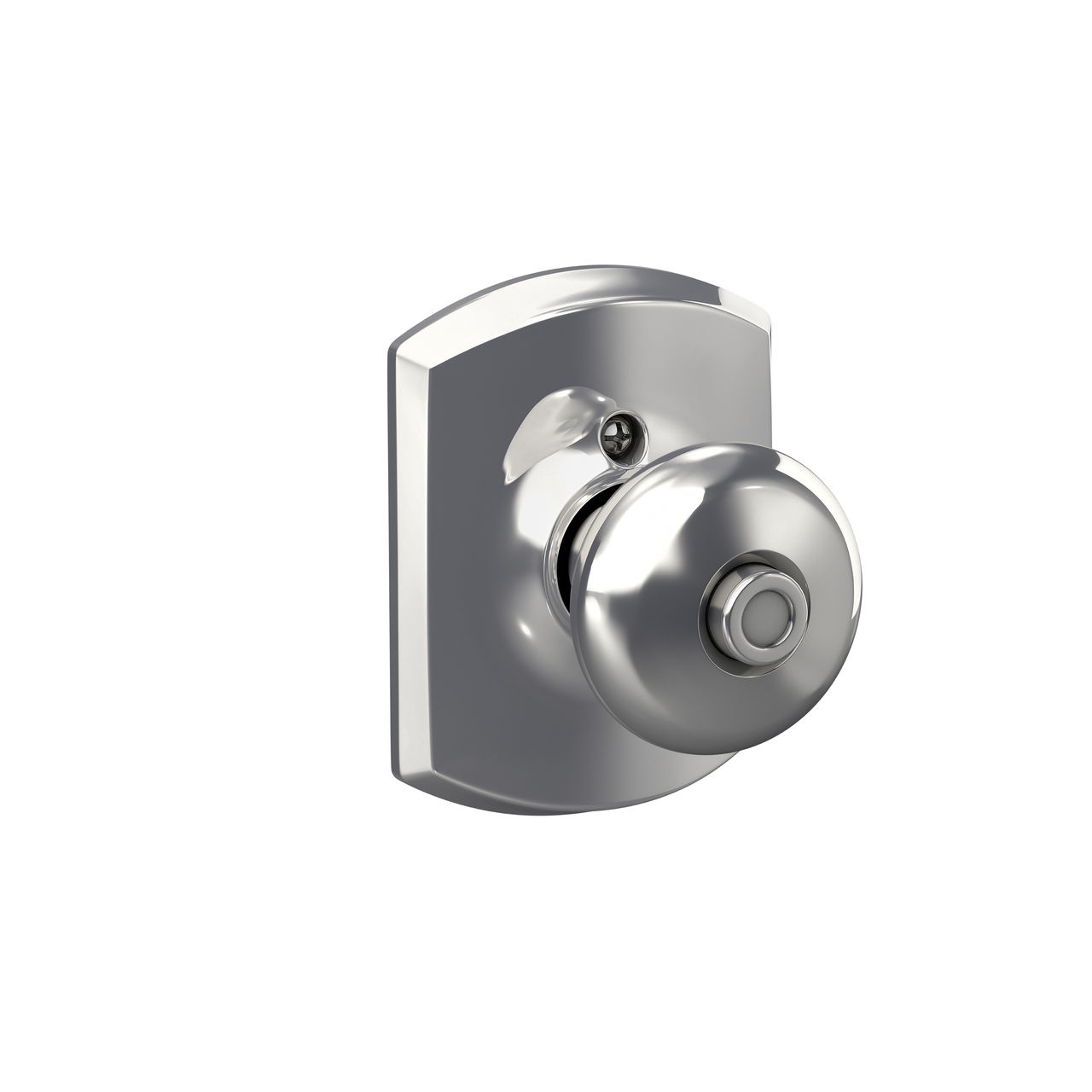 Plymouth Knob Bed & Bath Lock with Greenwich Trim