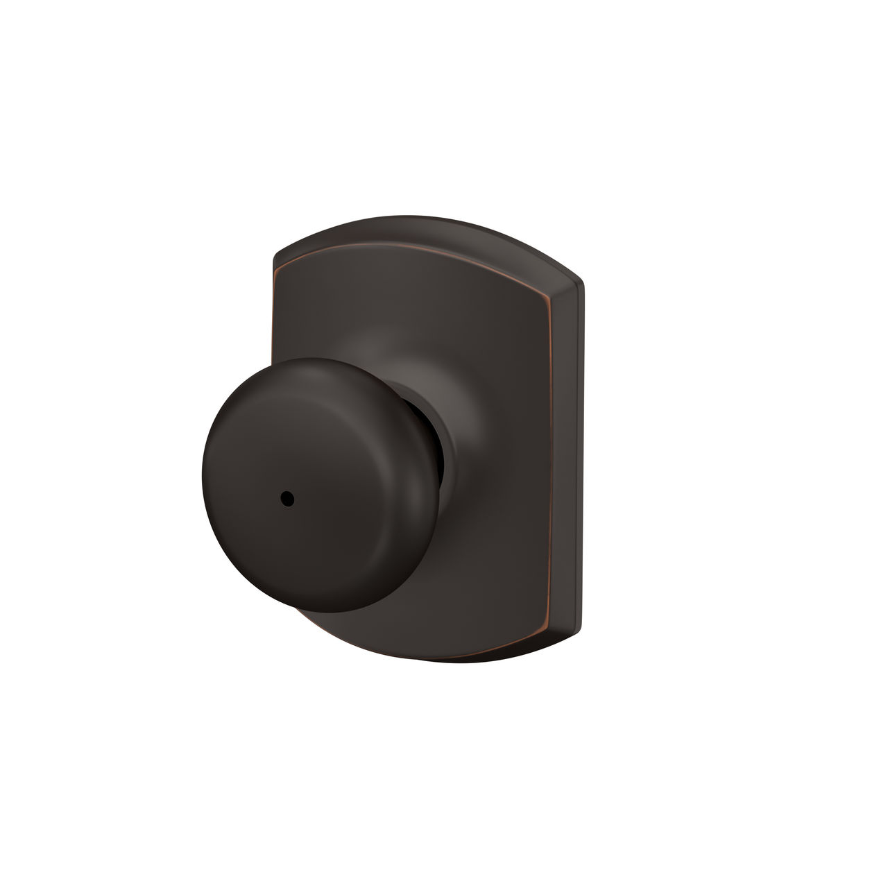 Plymouth Knob Bed & Bath Lock with Greenwich Trim