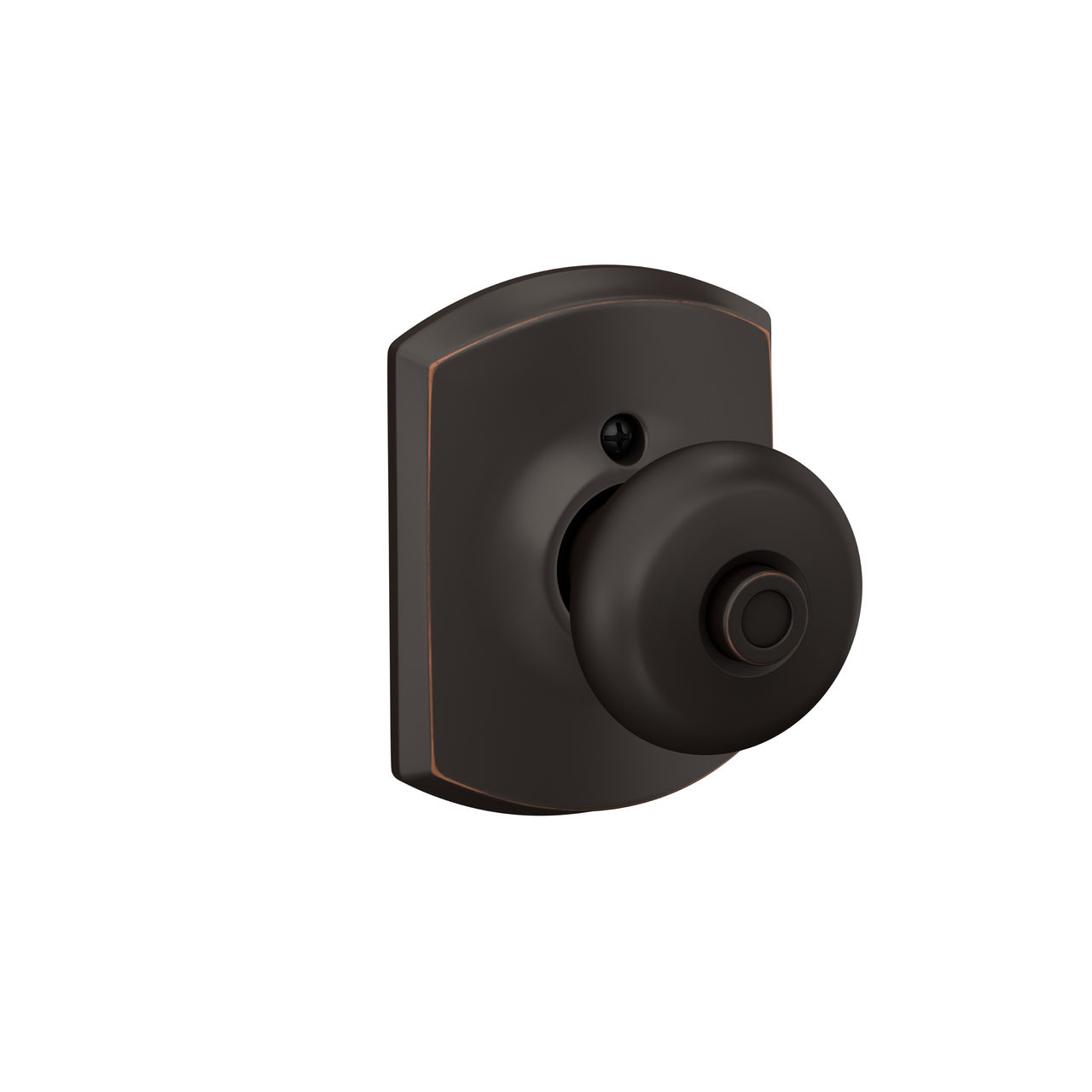 Plymouth Knob Bed & Bath Lock with Greenwich Trim