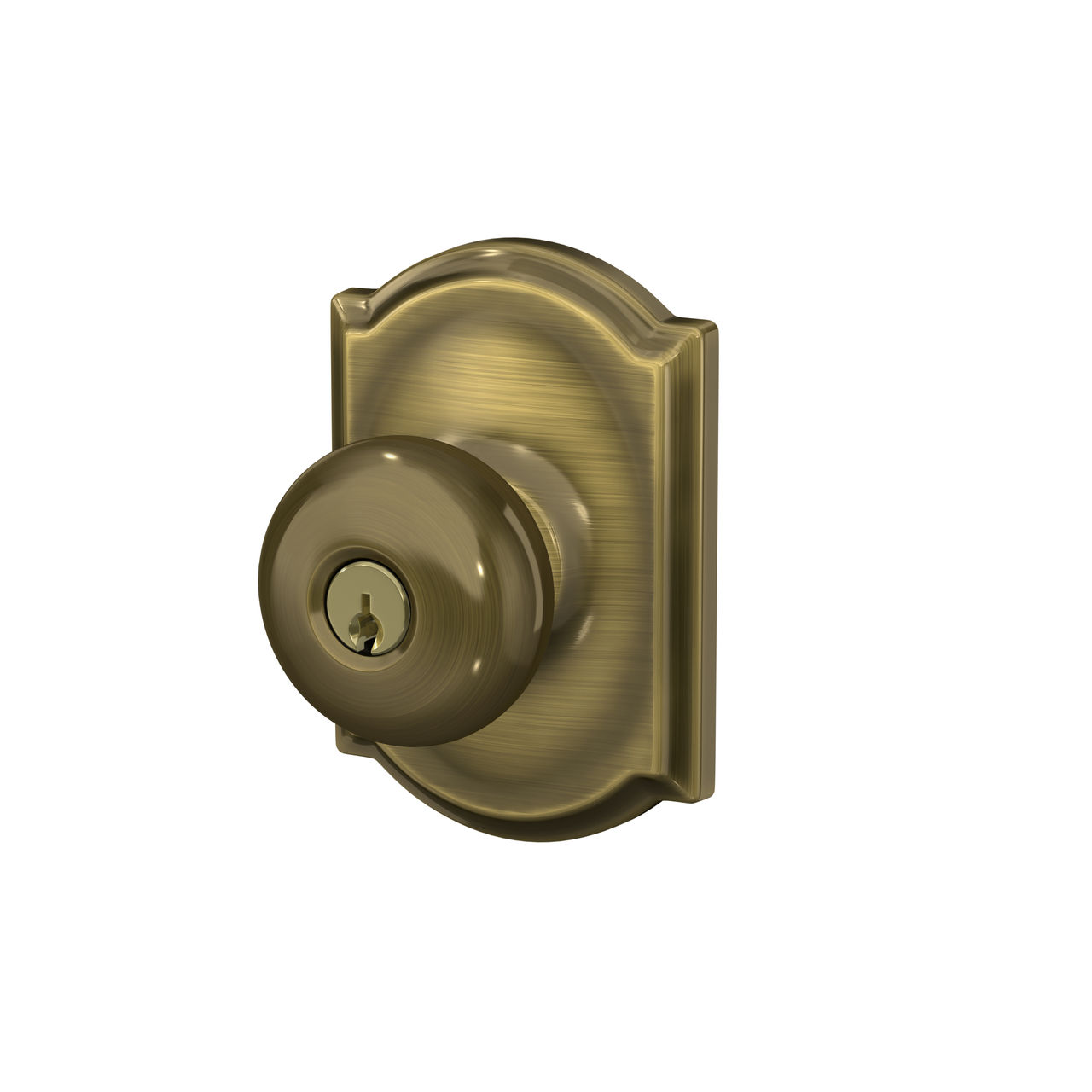 Plymouth Knob Keyed Entry Lock with Camelot Trim