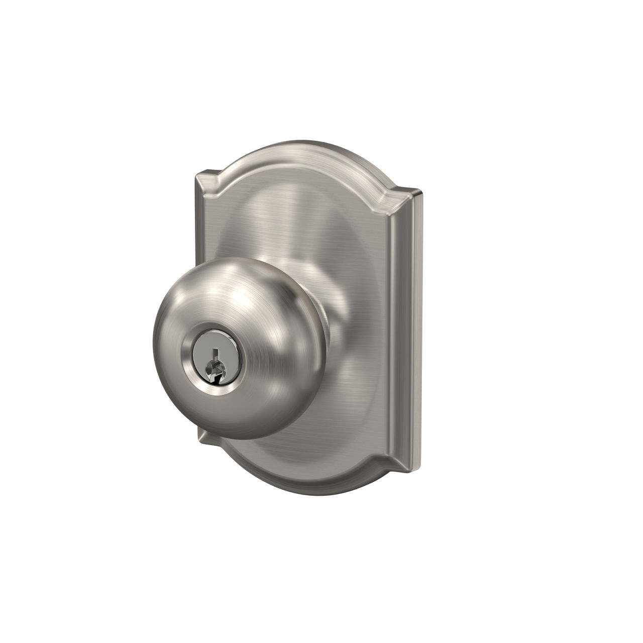 Plymouth Knob Keyed Entry Lock with Camelot Trim