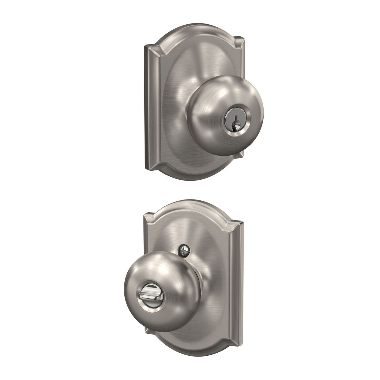 Plymouth Knob Keyed Entry Lock with Camelot Trim