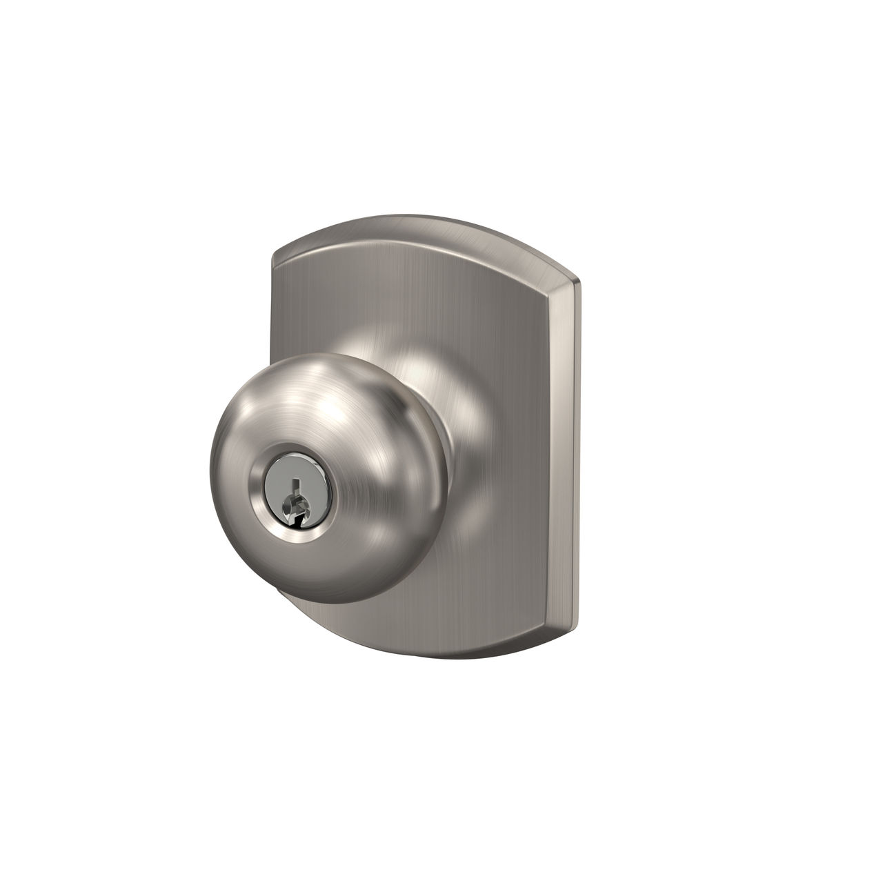 Plymouth Knob Keyed Entry Lock with Greenwich Trim
