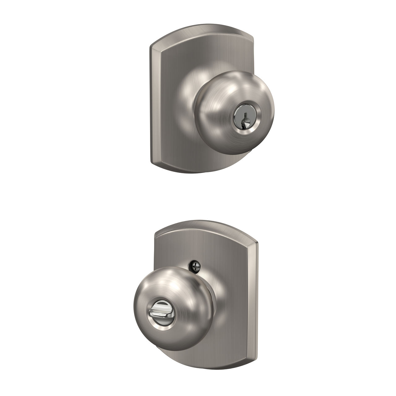 Plymouth Knob Keyed Entry Lock with Greenwich Trim