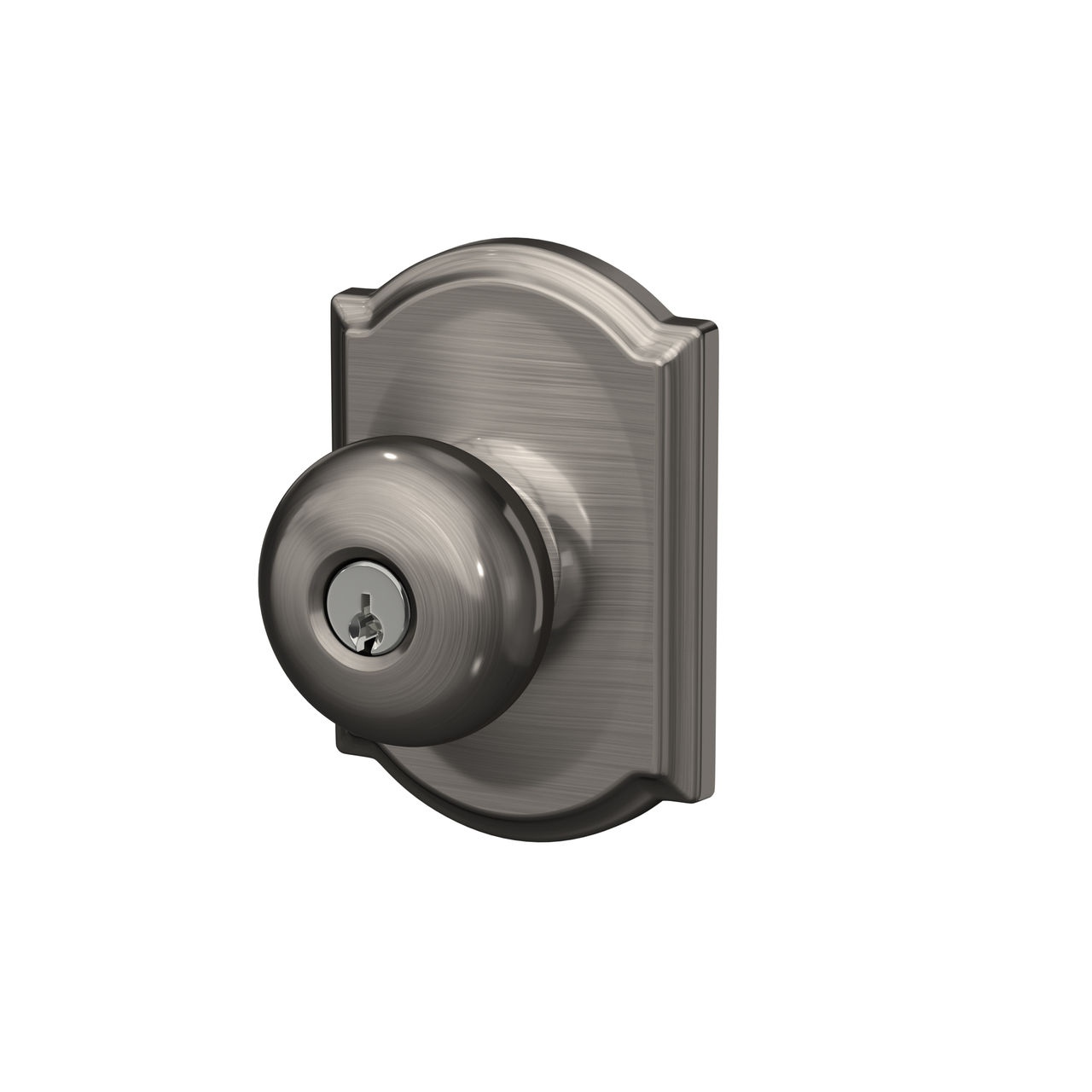 Plymouth Knob Keyed Entry Lock with Camelot Trim