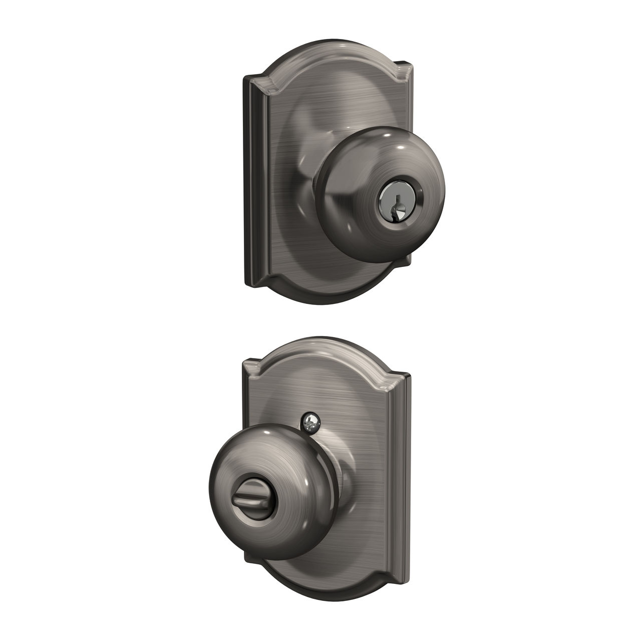 Plymouth Knob Keyed Entry Lock with Camelot Trim