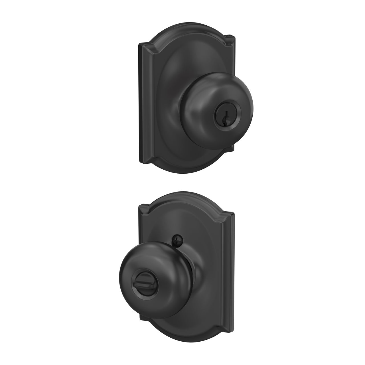 Plymouth Knob Keyed Entry Lock with Camelot Trim