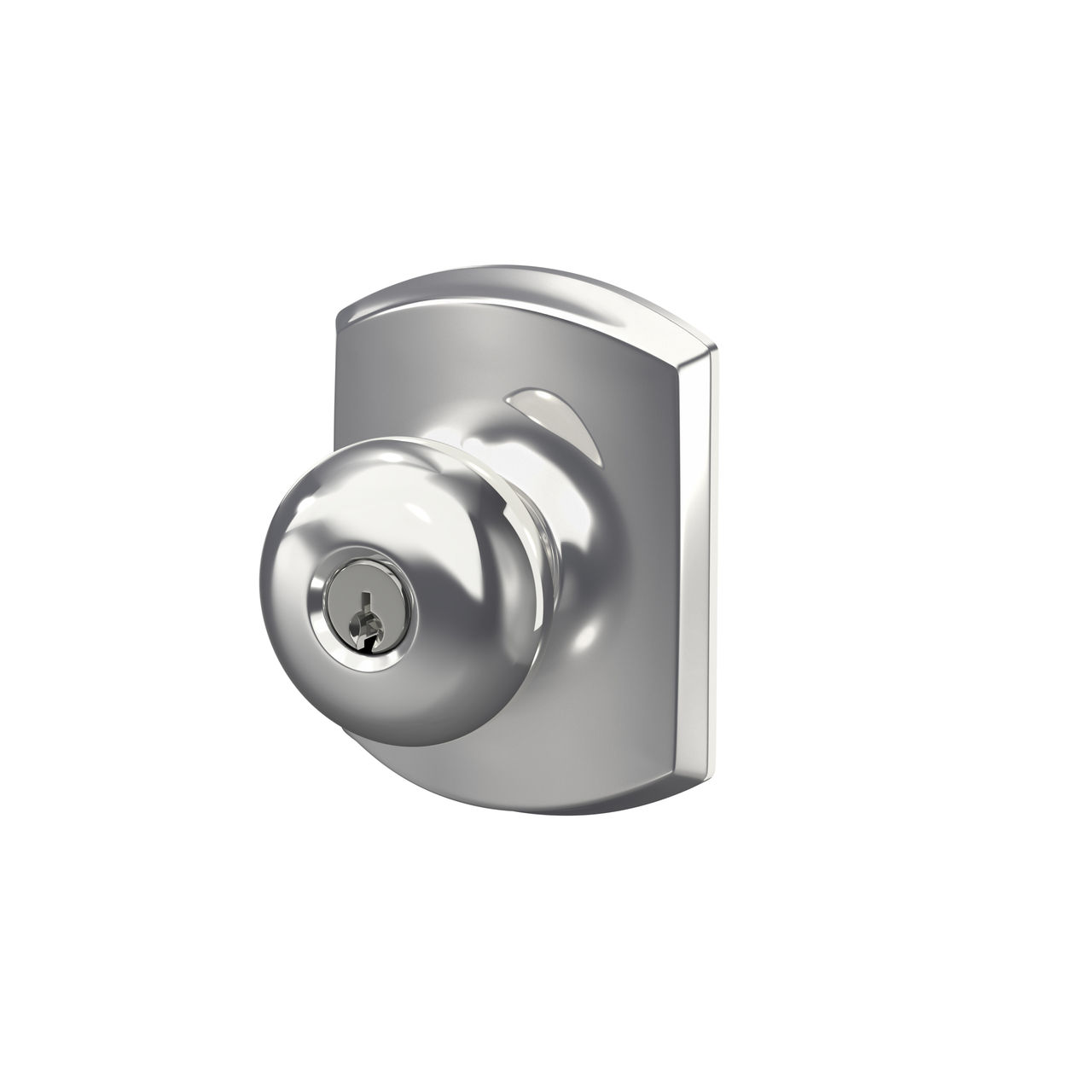 Plymouth Knob Keyed Entry Lock with Greenwich Trim