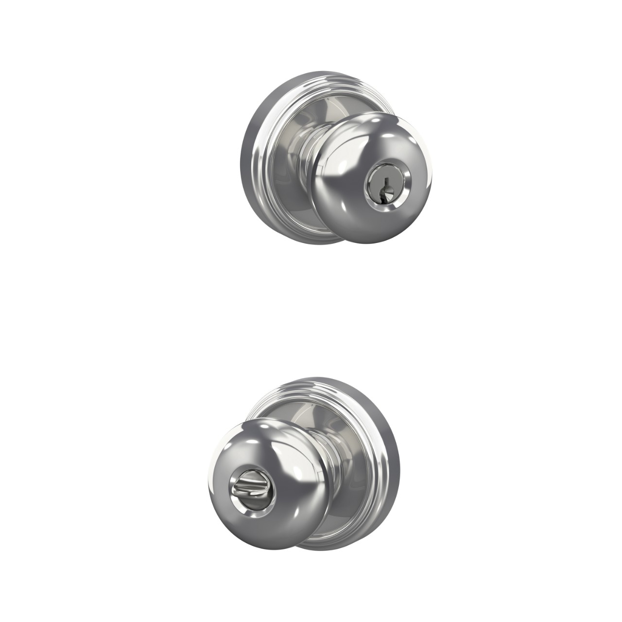 Plymouth Knob Keyed Entry Lock with Indy Trim
