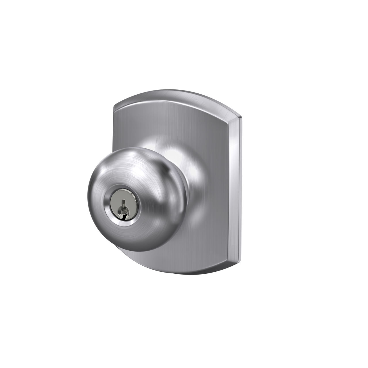 Plymouth Knob Keyed Entry Lock with Greenwich Trim