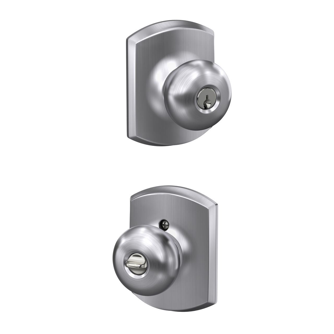 Plymouth Knob Keyed Entry Lock with Greenwich Trim