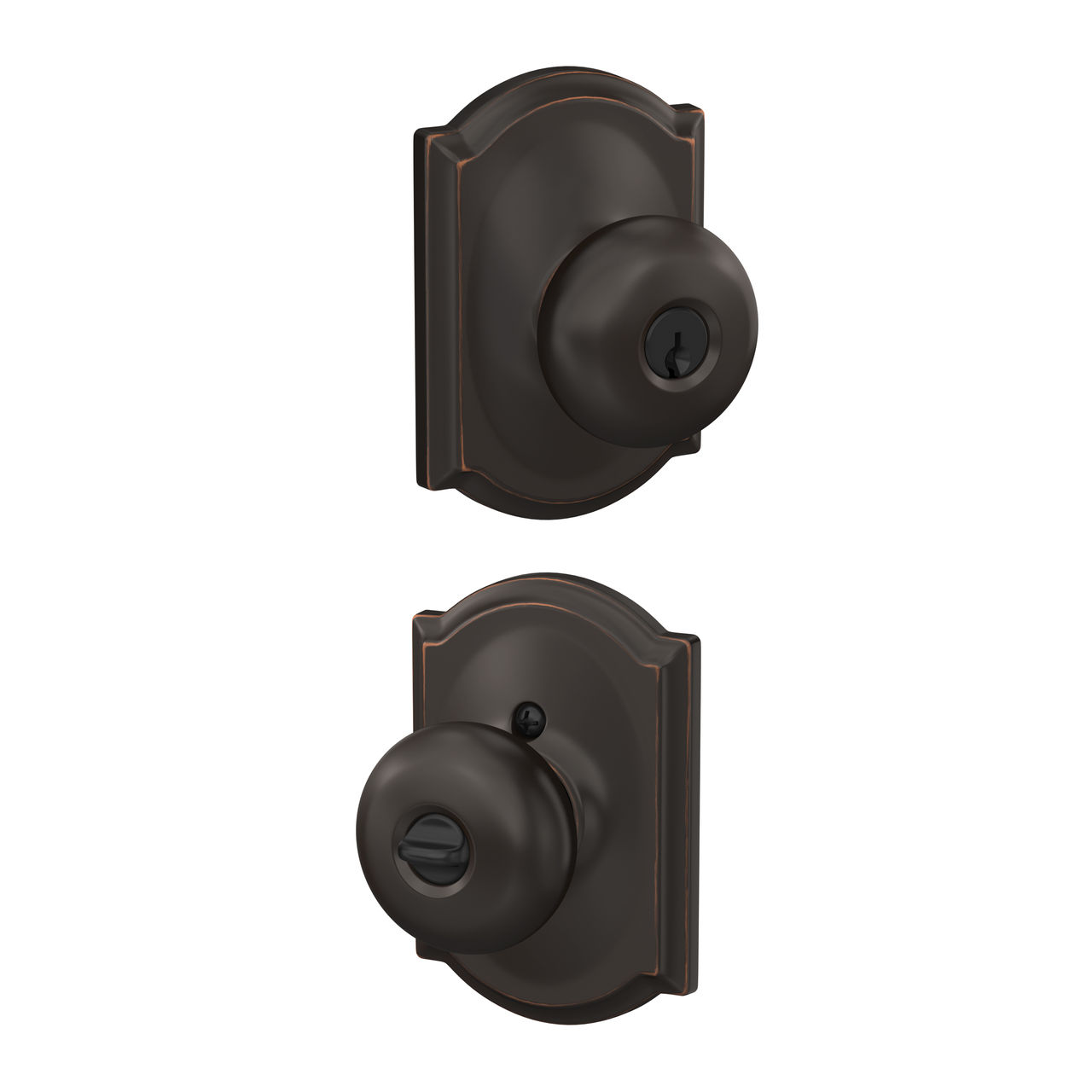 Plymouth Knob Keyed Entry Lock with Camelot Trim