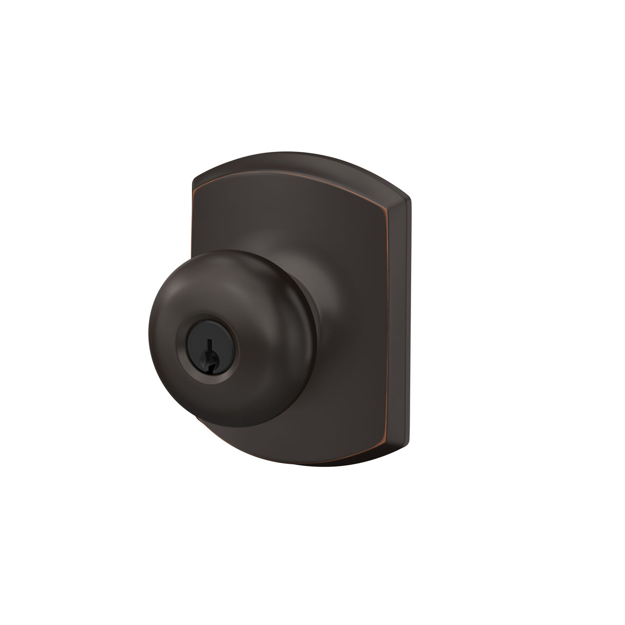 Plymouth Knob Keyed Entry Lock with Greenwich Trim