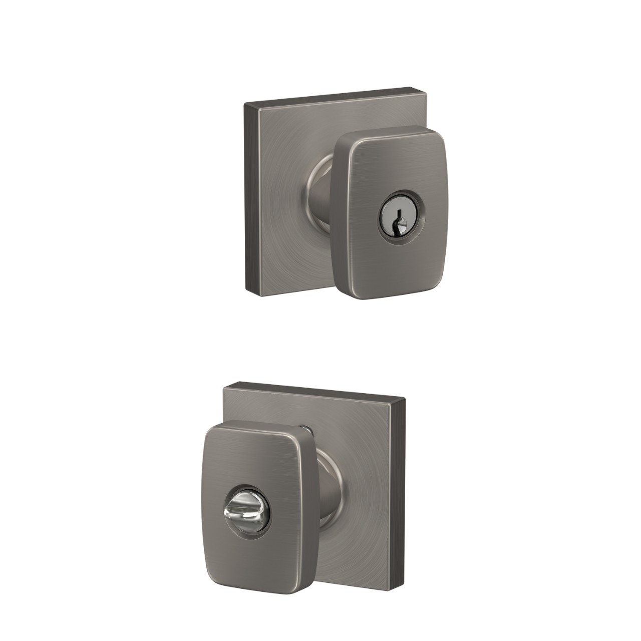 Nixon Knob Keyed Entry Lock with Collins Trim