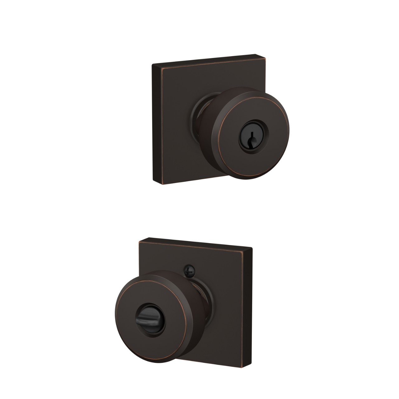 Swanson Knob Keyed Entry Lock with Collins Trim