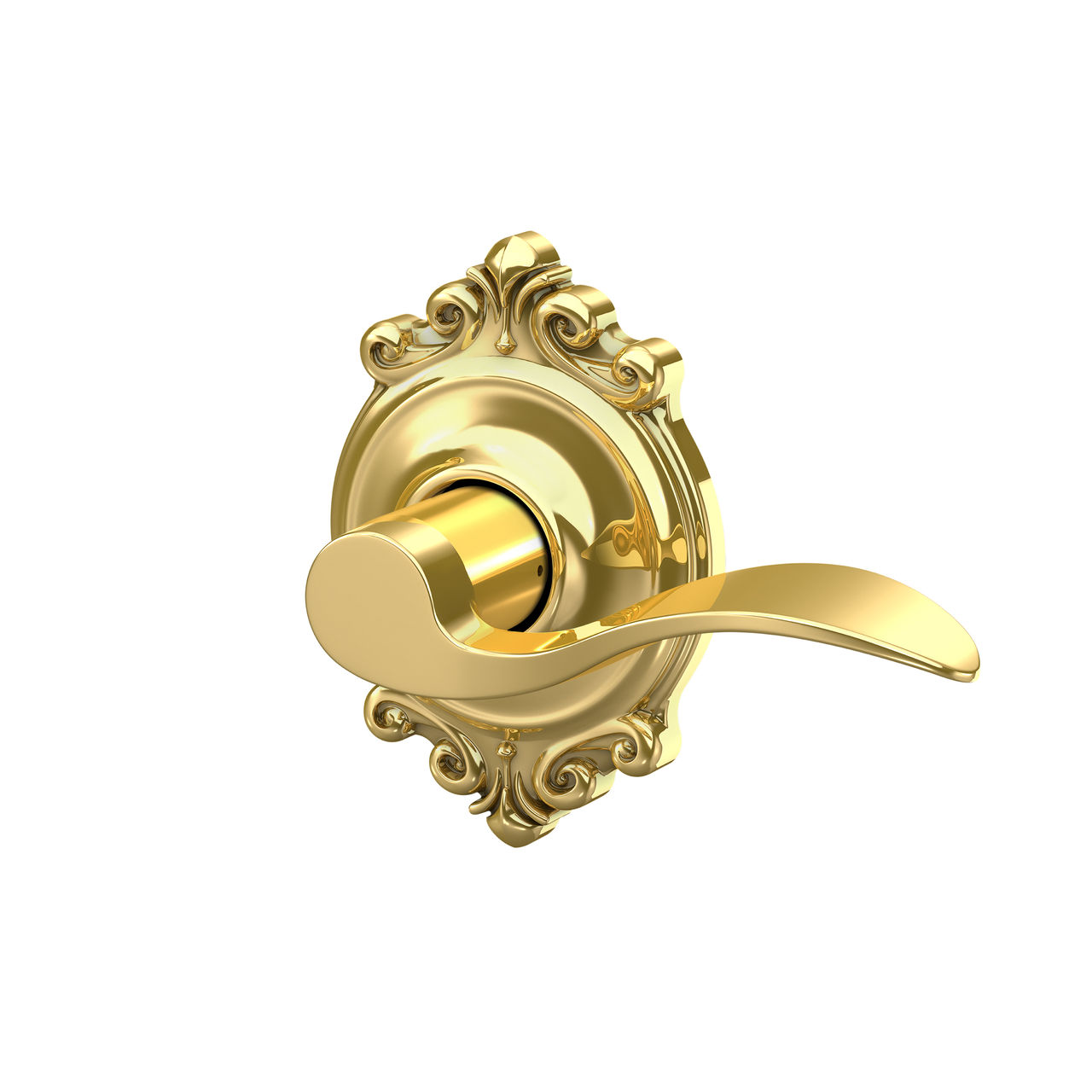 Accent Lever Hall & Closet Lock with Brookshire Trim