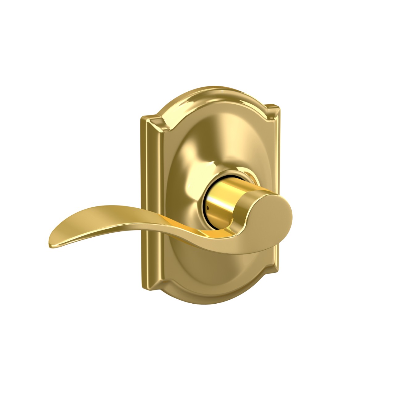 Accent Lever Hall & Closet Lock with Camelot Trim
