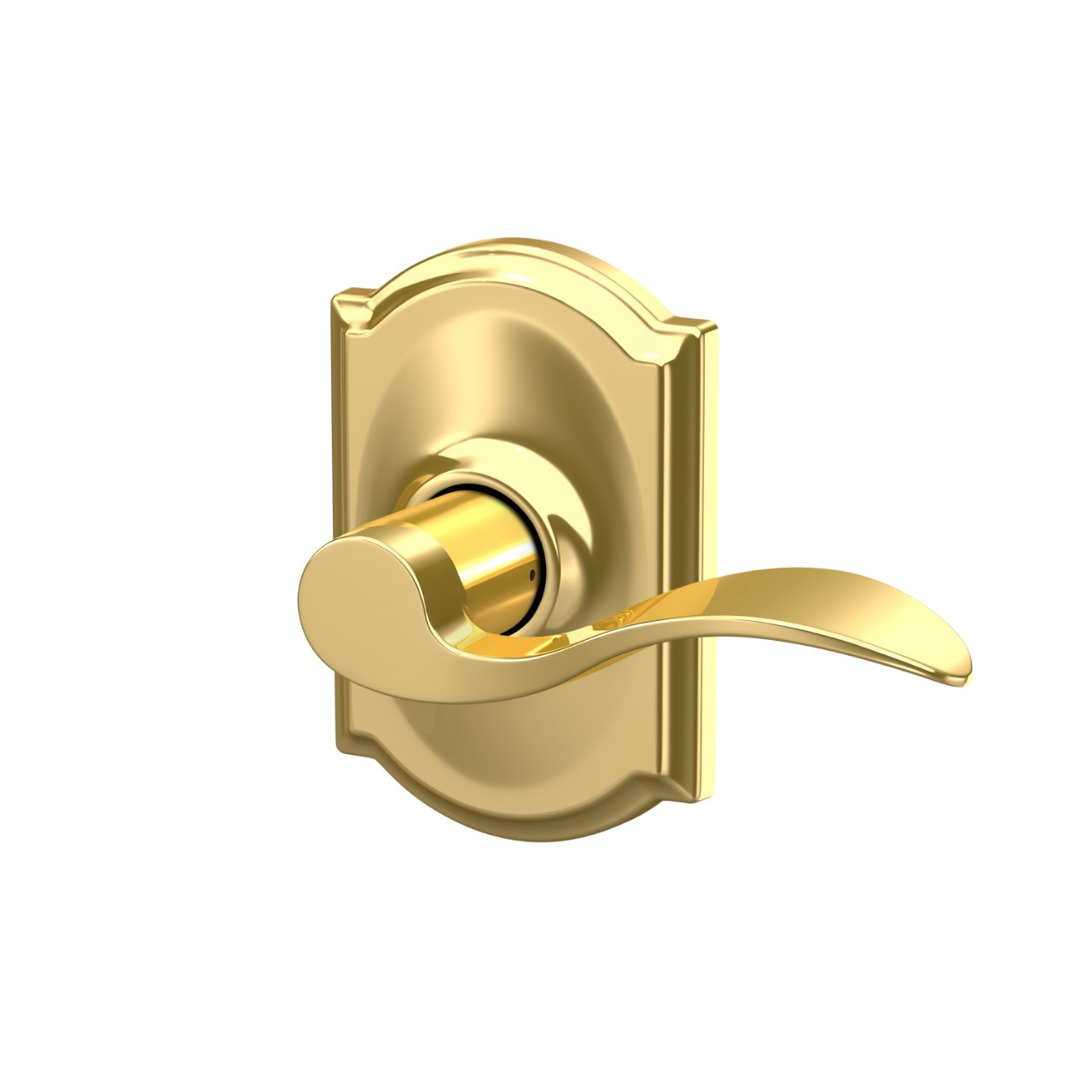 Accent Lever Hall & Closet Lock with Camelot Trim