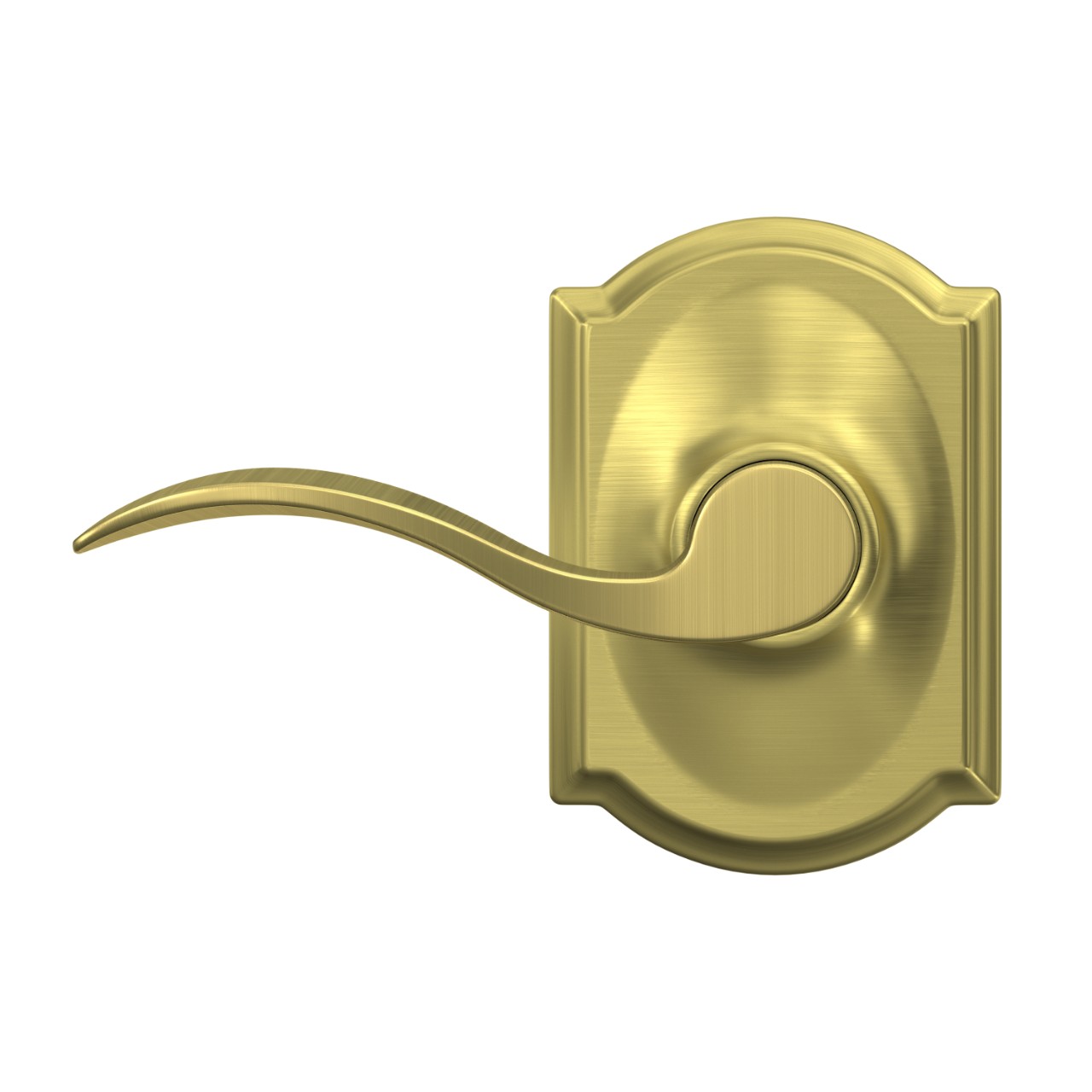 Accent Lever Hall & Closet Lock with Camelot Trim