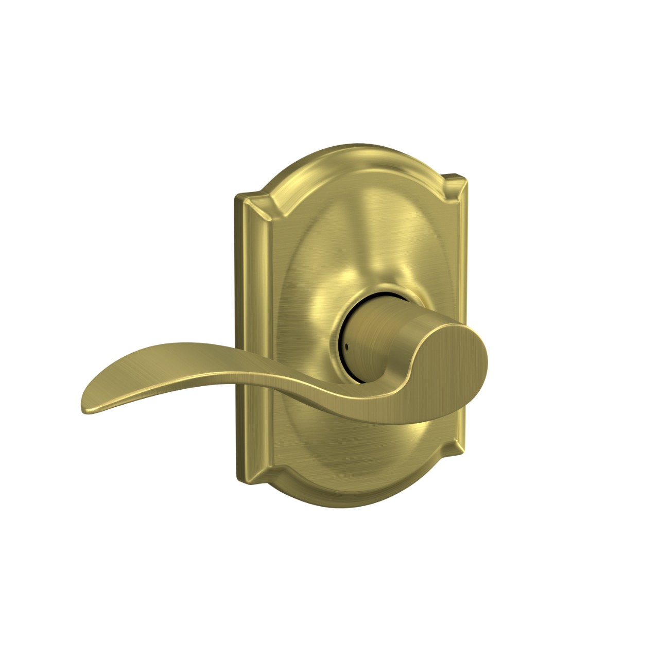 Accent Lever Hall & Closet Lock with Camelot Trim