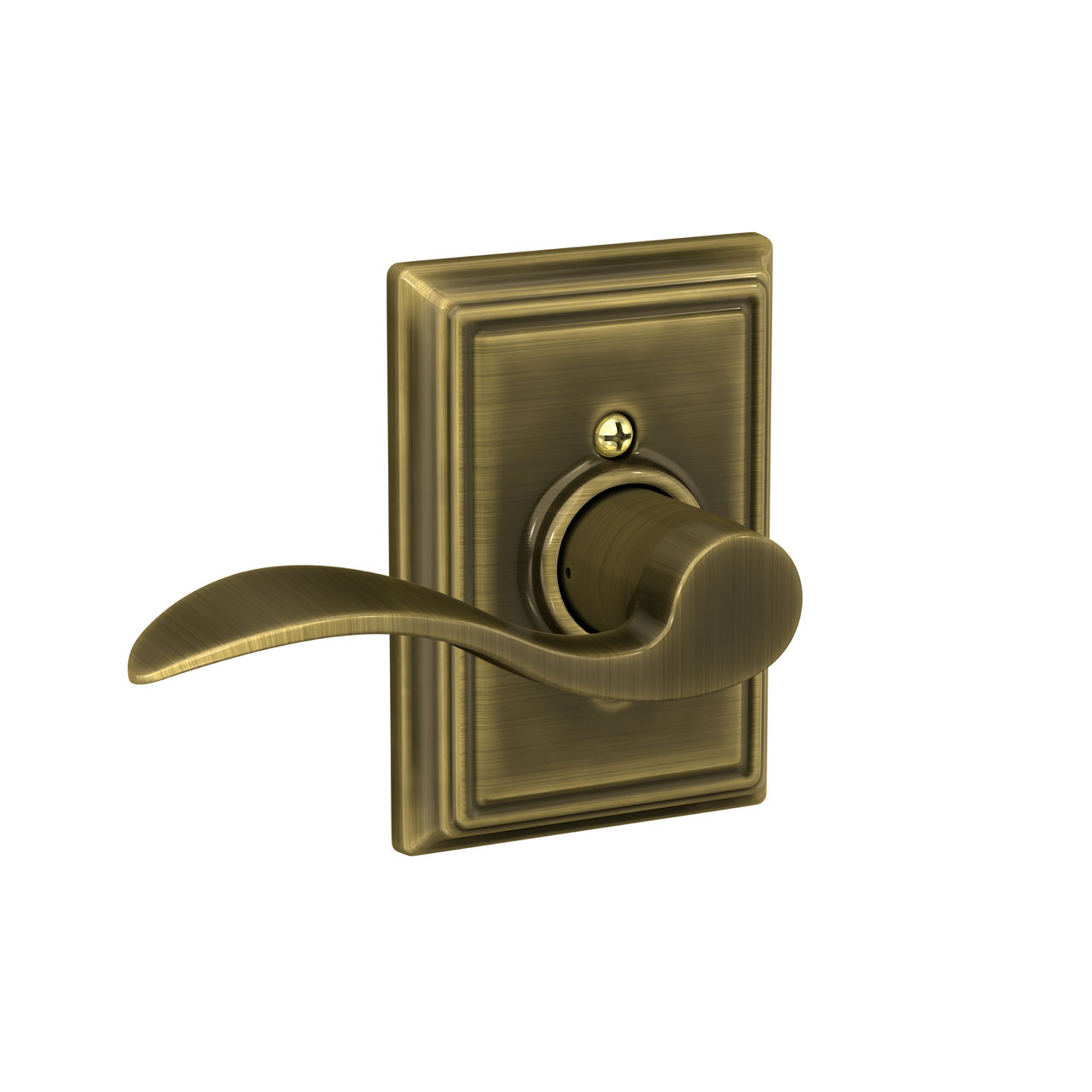Accent Lever Hall & Closet Lock with Addison Trim
