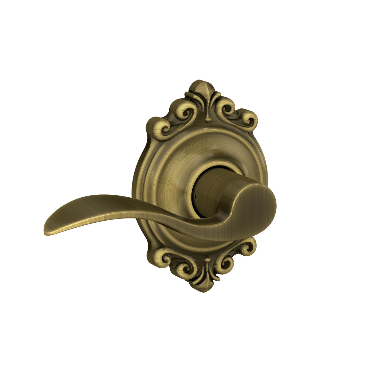 Accent Lever Hall & Closet Lock with Brookshire Trim