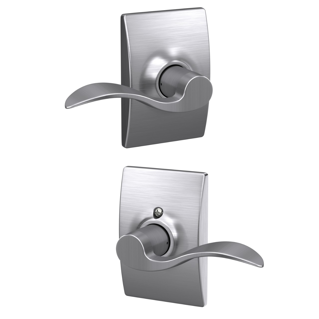 Accent Lever Hall & Closet Lock with Century Trim