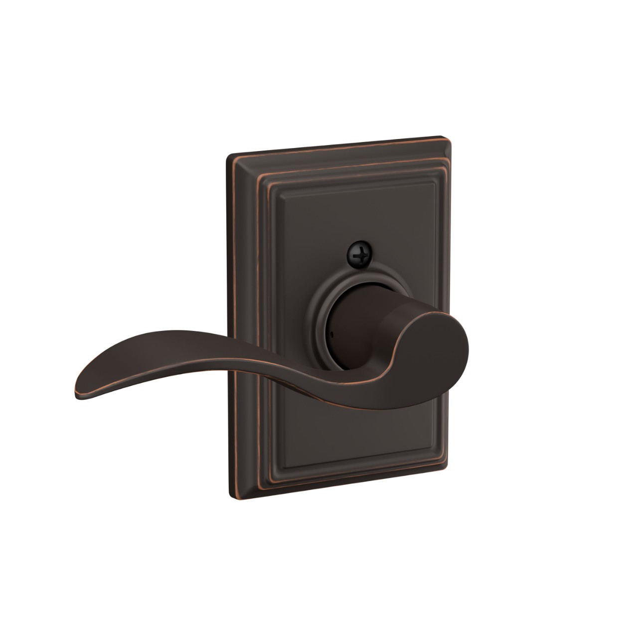 Accent Lever Hall & Closet Lock with Addison Trim
