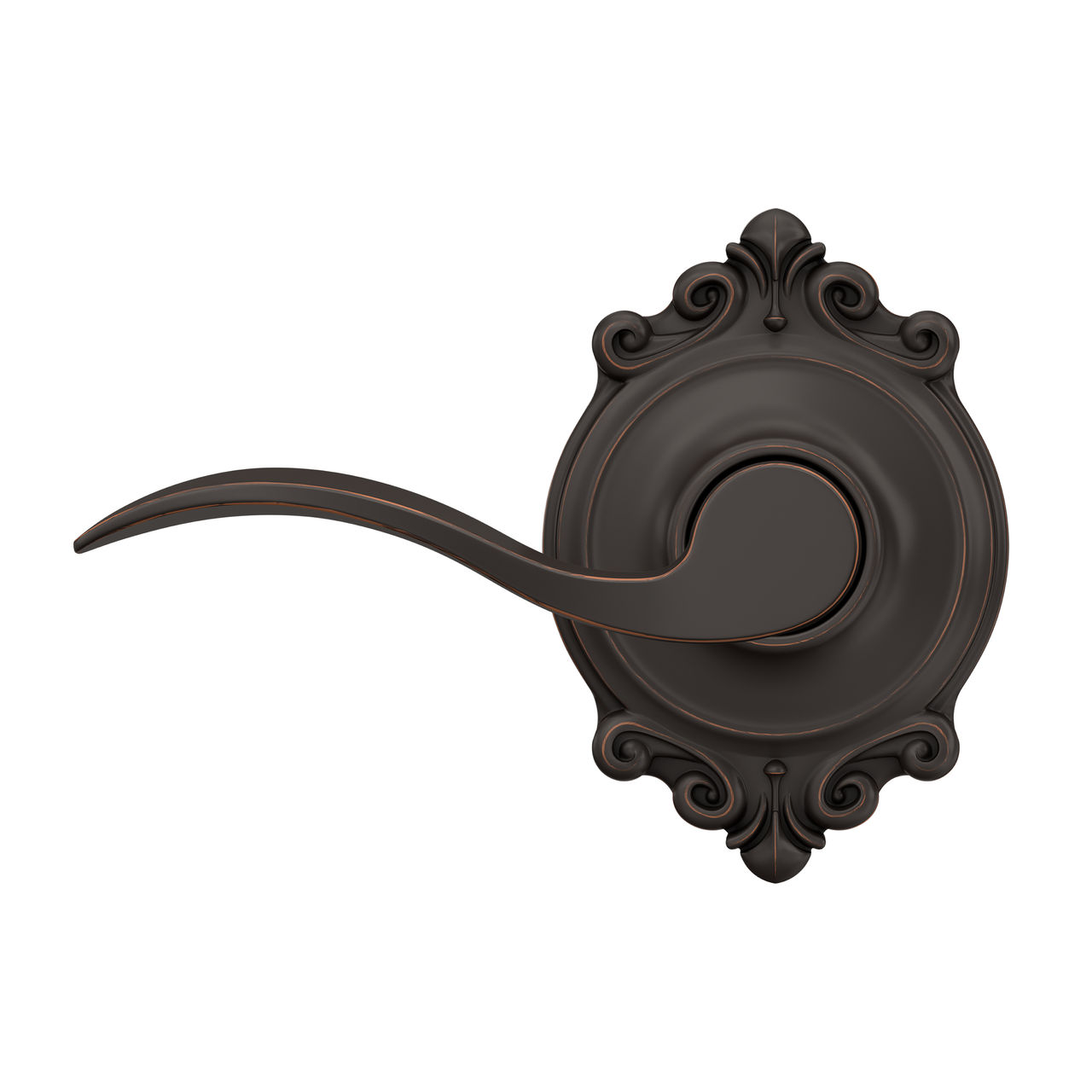 Accent Lever Hall & Closet Lock with Brookshire Trim